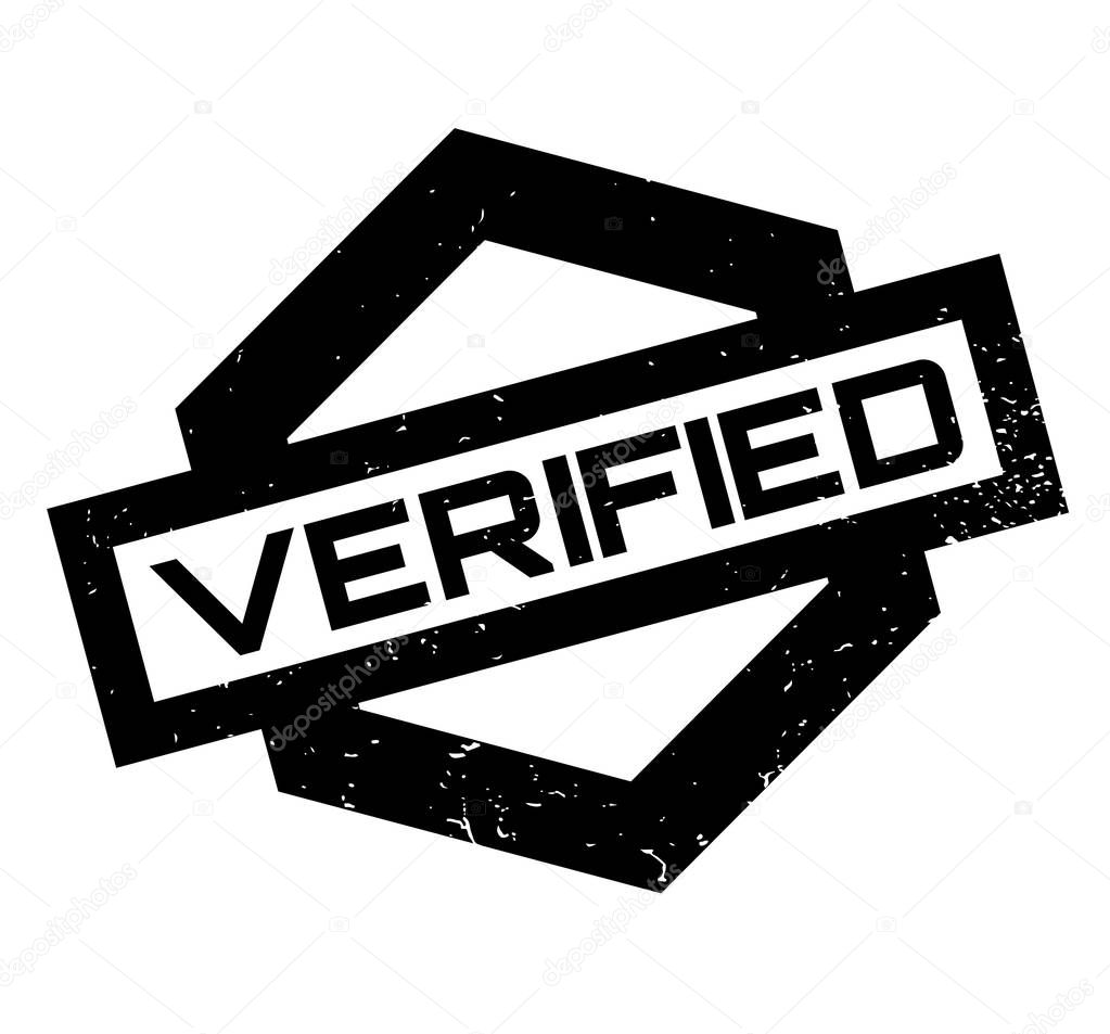 Verified rubber stamp