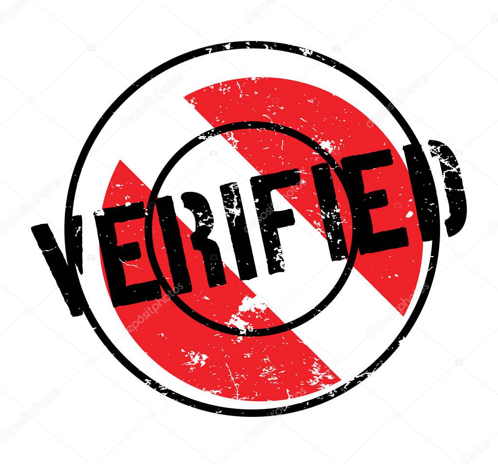 Verified rubber stamp