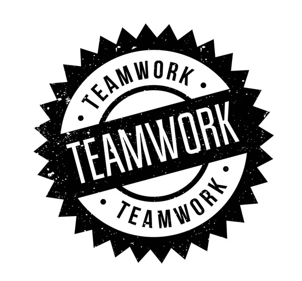 Teamwork Rubberstempel — Stockvector