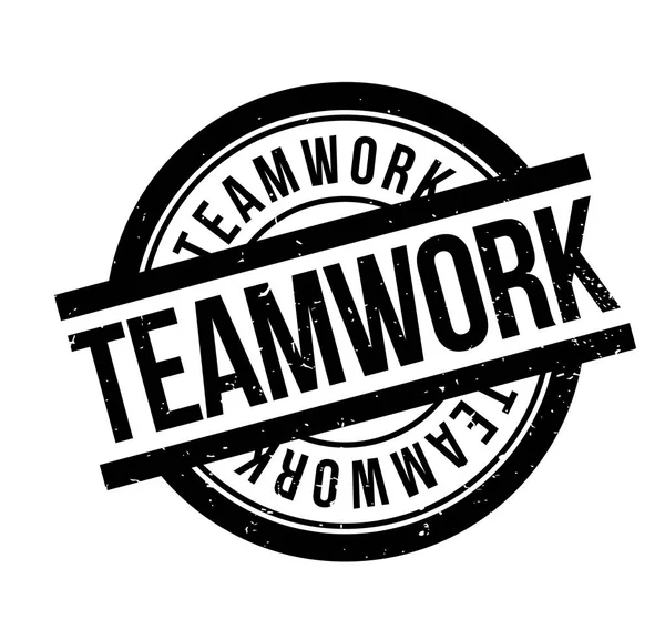 Teamwork Rubberstempel — Stockvector