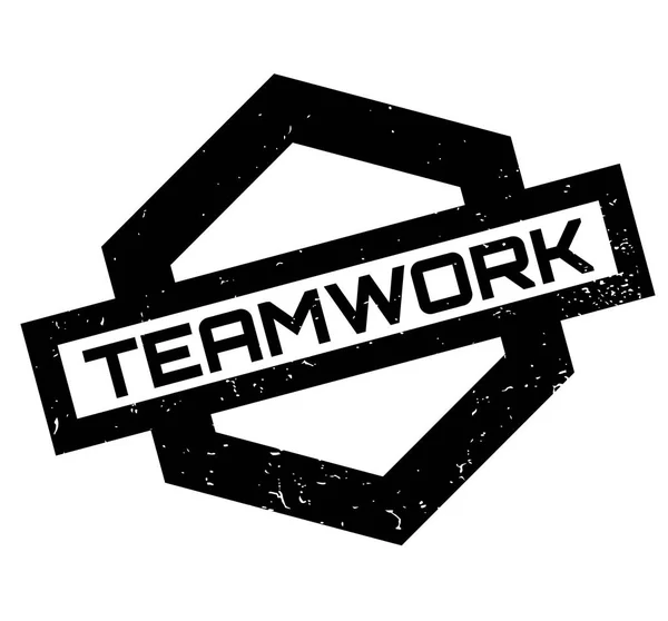 Teamwork Rubberstempel — Stockvector