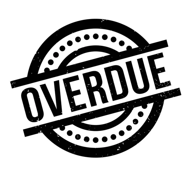 Overdue rubber stamp — Stock Vector