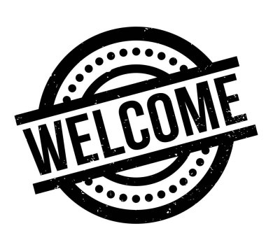 lastik damga Hoşgeldiniz