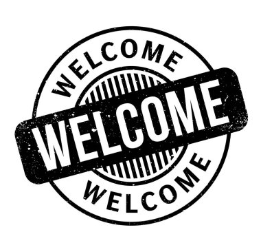 lastik damga Hoşgeldiniz