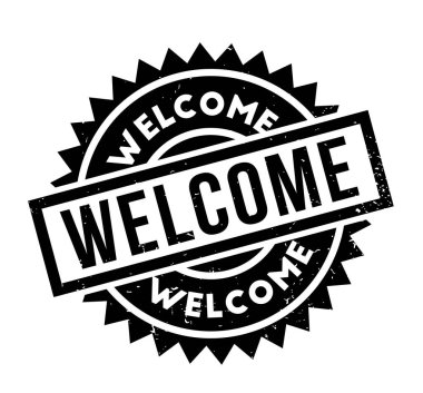 lastik damga Hoşgeldiniz