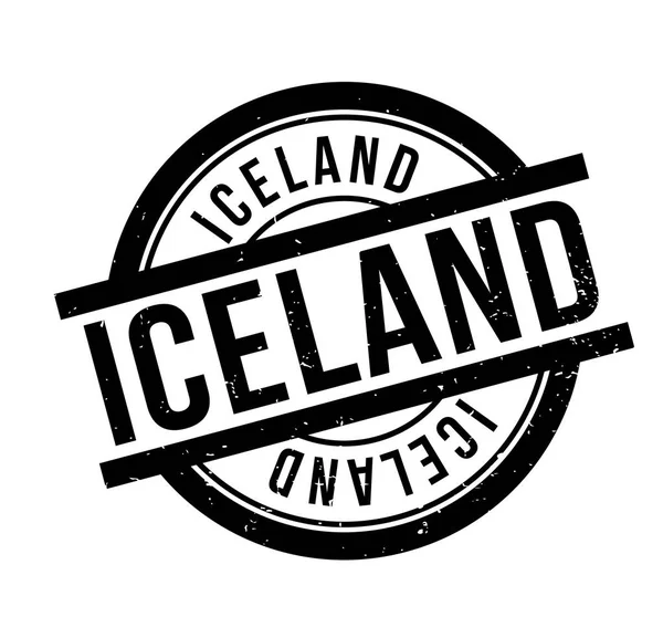 Izland gumibélyegző — Stock Vector