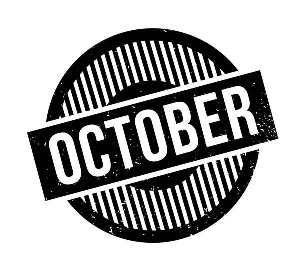 Timbro di gomma ottobre — Vettoriale Stock