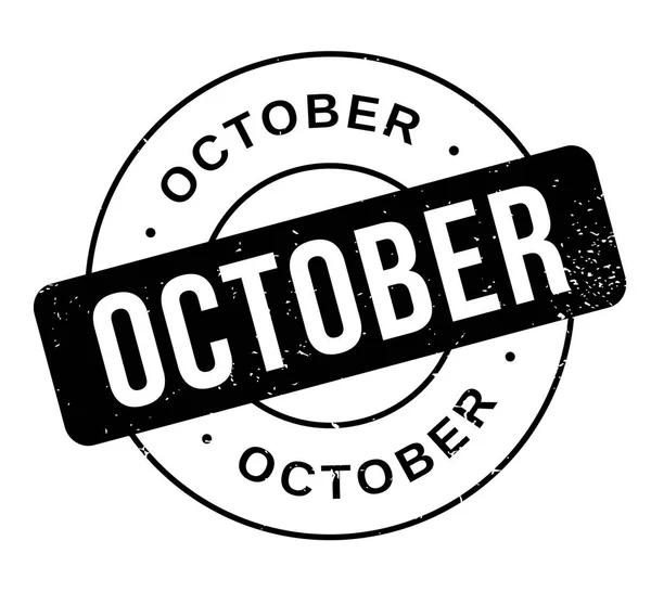 Timbro di gomma ottobre — Vettoriale Stock