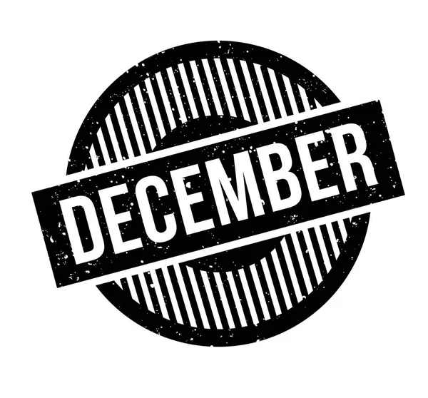 Timbre de décembre caoutchouc — Image vectorielle