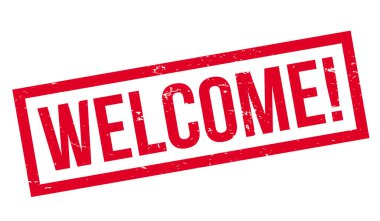 lastik damga Hoşgeldiniz