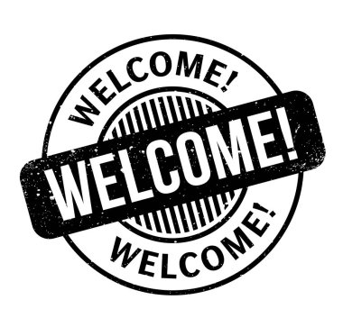 lastik damga Hoşgeldiniz