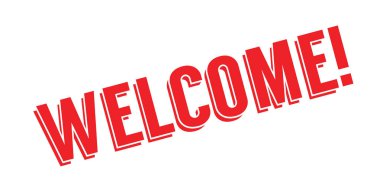 lastik damga Hoşgeldiniz