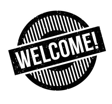 lastik damga Hoşgeldiniz