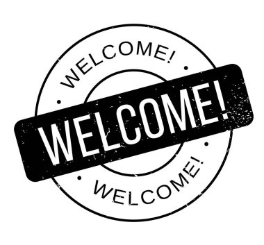 lastik damga Hoşgeldiniz