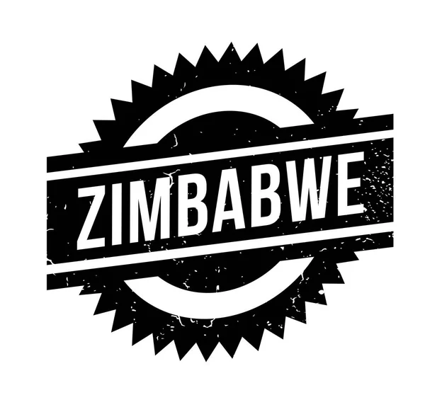 Timbre en caoutchouc du Zimbabwe — Image vectorielle