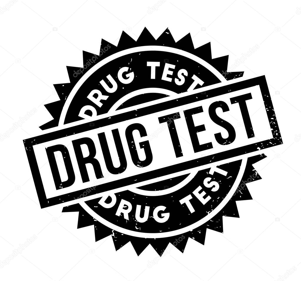 Drug Test rubber stamp