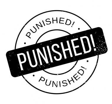 Punished rubber stamp clipart