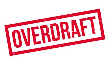 Overdraft rubber stamp clipart