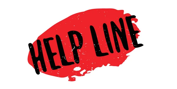 Help Line gummistämpel — Stock vektor