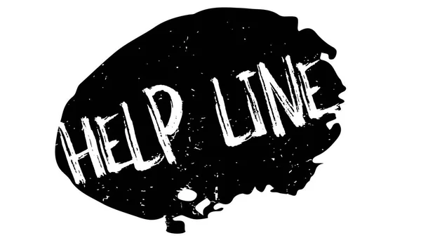 Help Line gummistämpel — Stock vektor