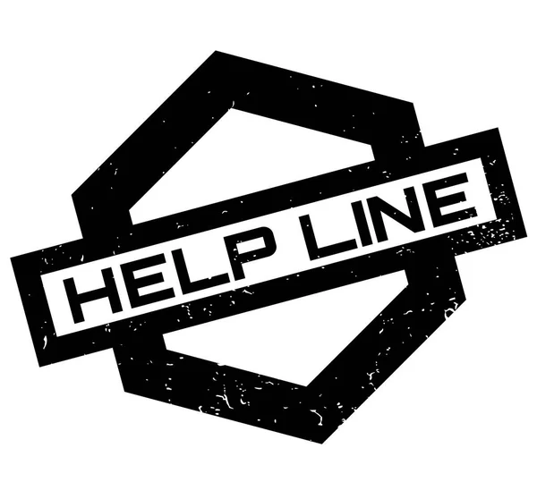 Help Line gummistämpel — Stock vektor