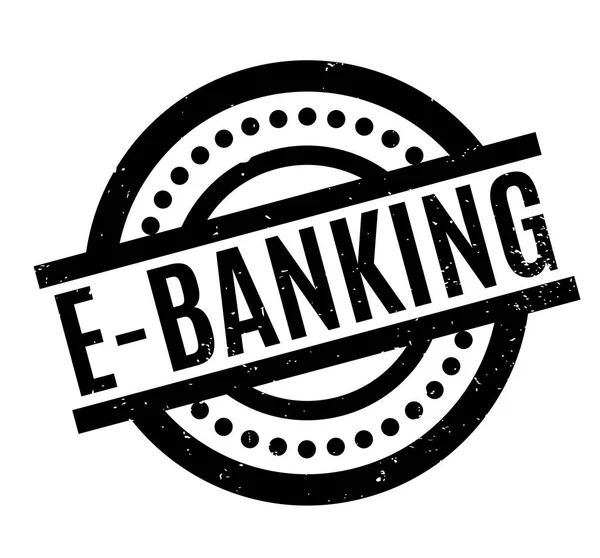 Timbro di gomma E-Banking — Vettoriale Stock