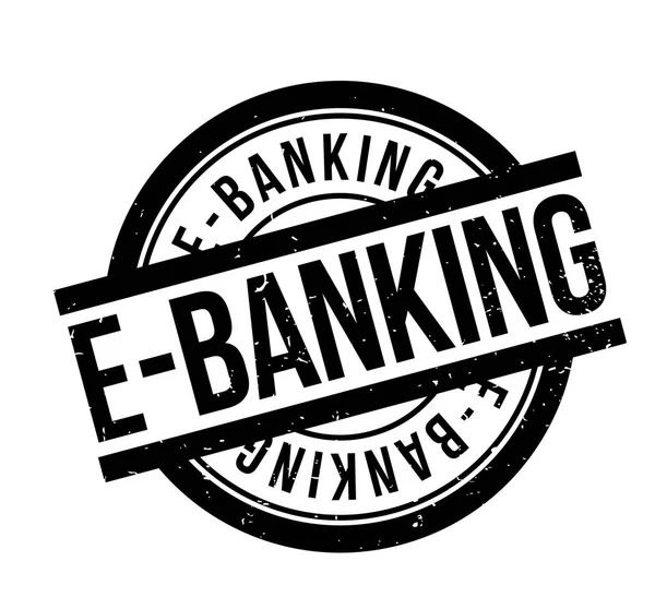 Carimbo de borracha E-Banking — Vetor de Stock