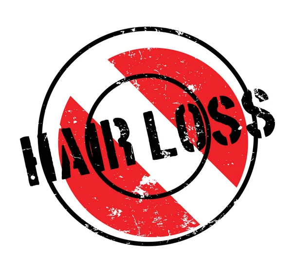 Carimbo de borracha de perda de cabelo — Vetor de Stock