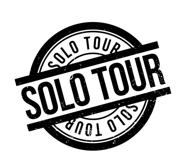 Solo Tour Rubberstempel — Stockvector