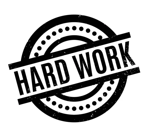 HARD WORK Timbre en caoutchouc — Image vectorielle