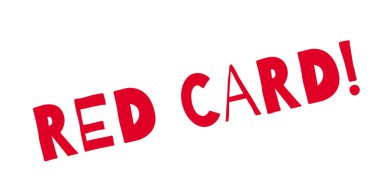 Kırmızı kart lastik damgası