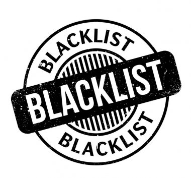 Blacklist rubber stamp clipart