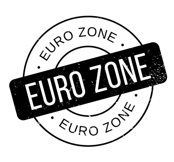 Carimbo de borracha da zona euro — Vetor de Stock
