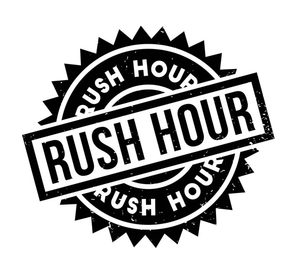 Rush Hour gumibélyegző — Stock Vector