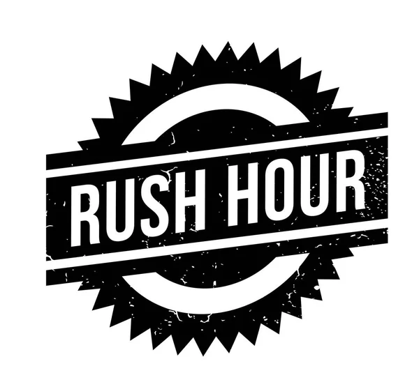 Rush Hour gumibélyegző — Stock Vector