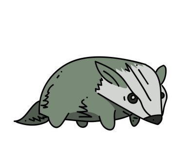 Porsuk karikatür el çizilmiş resim