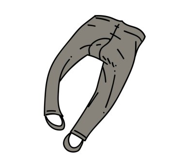 İç çamaşırı karikatür el çizilmiş resim