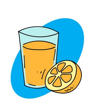 Bir bardak portakal suyu.