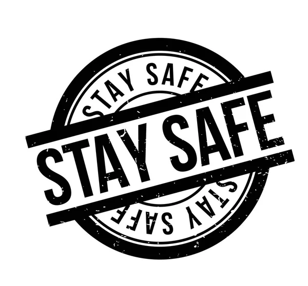 STAY SAFE Perangko Karet - Stok Vektor