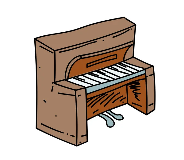 Рисунок на фортепиано — стоковый вектор