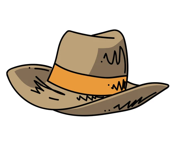 Cappello cartone animato disegnato a mano immagine — Vettoriale Stock