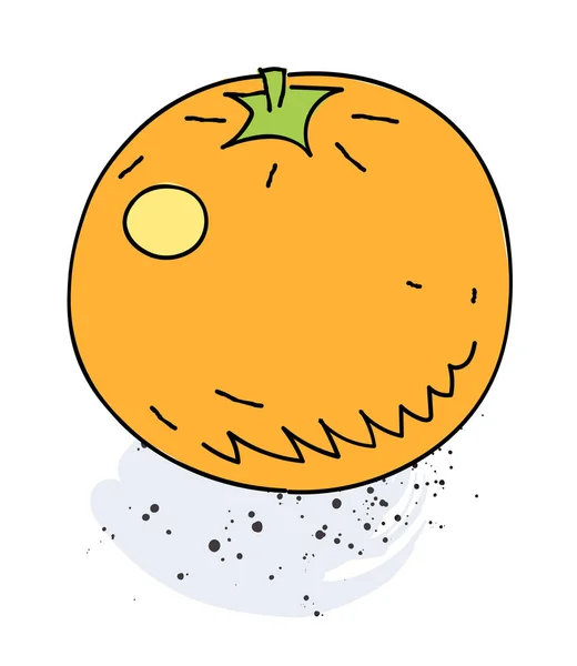 Narancssárga rajzfilm kézzel rajzolt kép — Stock Vector