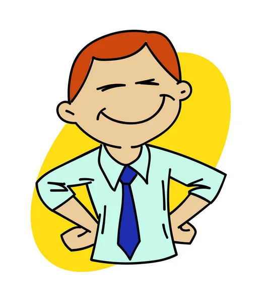 Happy office man — Stock Vector