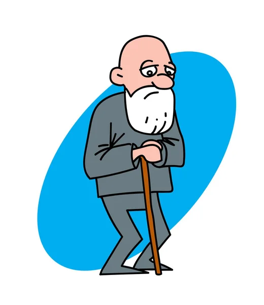 Disappointed old man — Stock Vector
