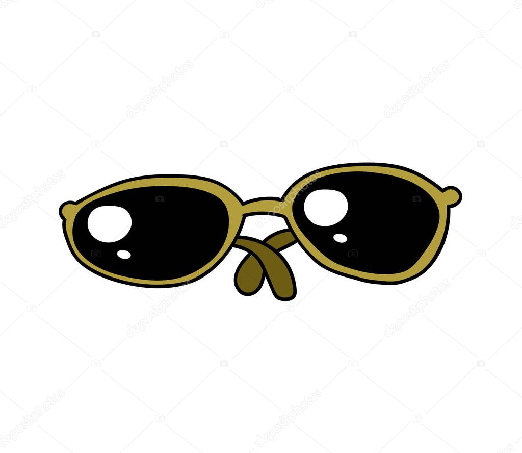 Sunglasses cartoon hand drawn image — Stock Vector © lkeskinen0 168038988