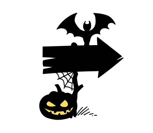 Halloween směr znamení — Stockový vektor