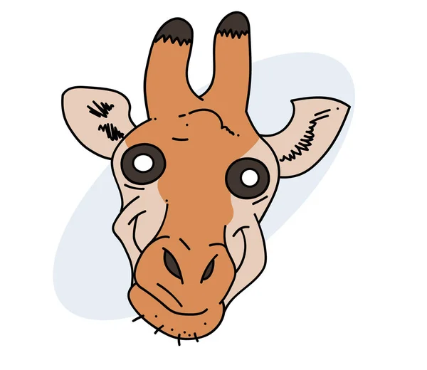 Visage de girafe hypnotique — Image vectorielle