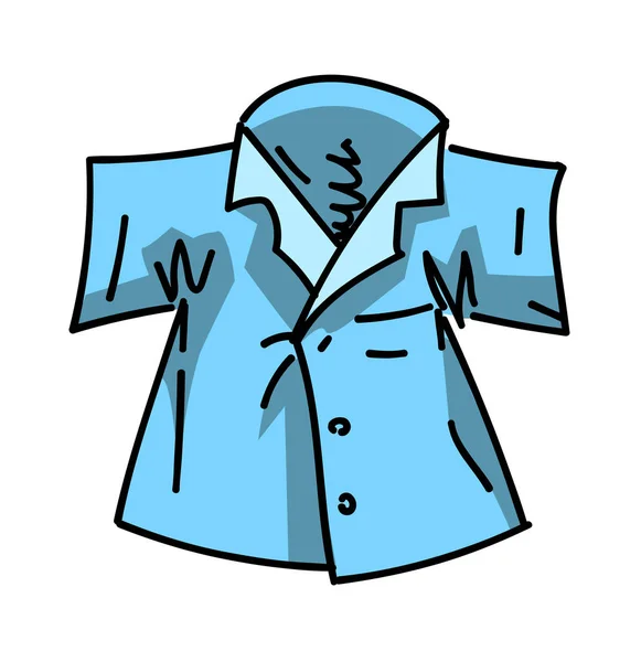 Camisa de dibujos animados imagen dibujada a mano — Vector de stock