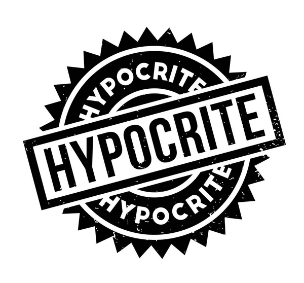 Timbre en caoutchouc hypocrite — Image vectorielle