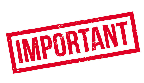 Important rubber stamp